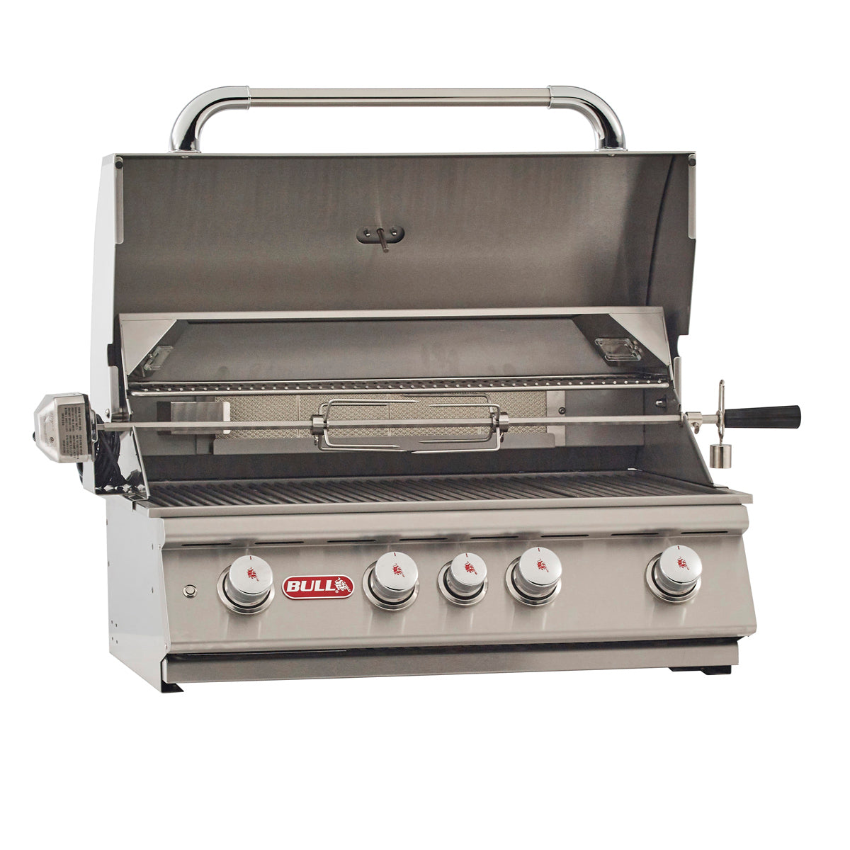 Bull Angus 30 4 Burner Built In Gas Grill With Rear Infrared Burner Rotisserie 4
