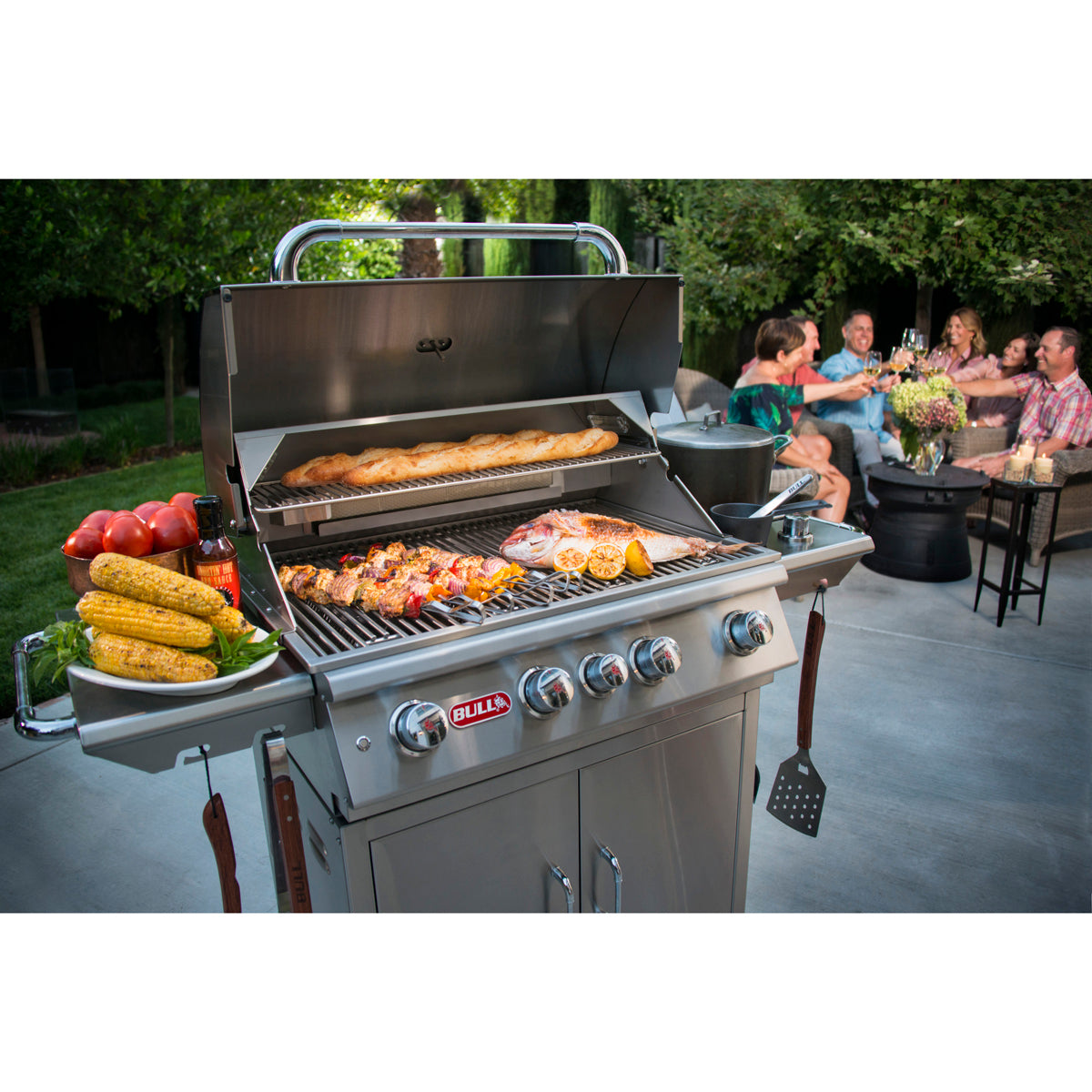 Bull Angus 30 4 Burner Free Standing Gas Grill Lifestyle 3