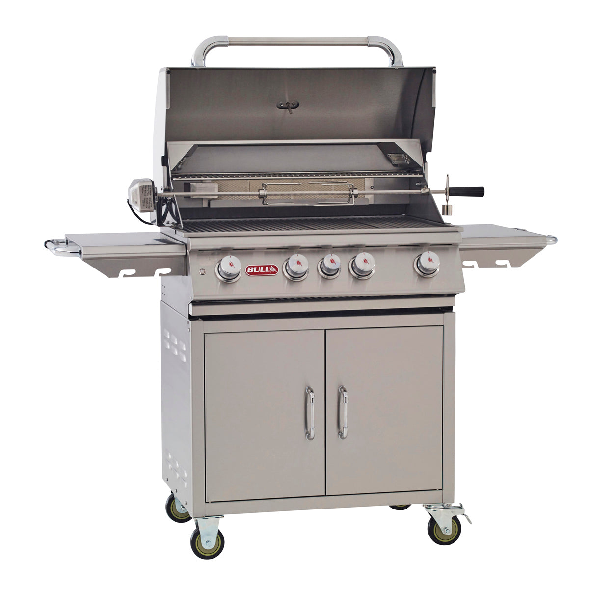 Bull Angus 30 4 Burner Free Standing Gas Grill With Rear Infrared Burner Rotisserie 4