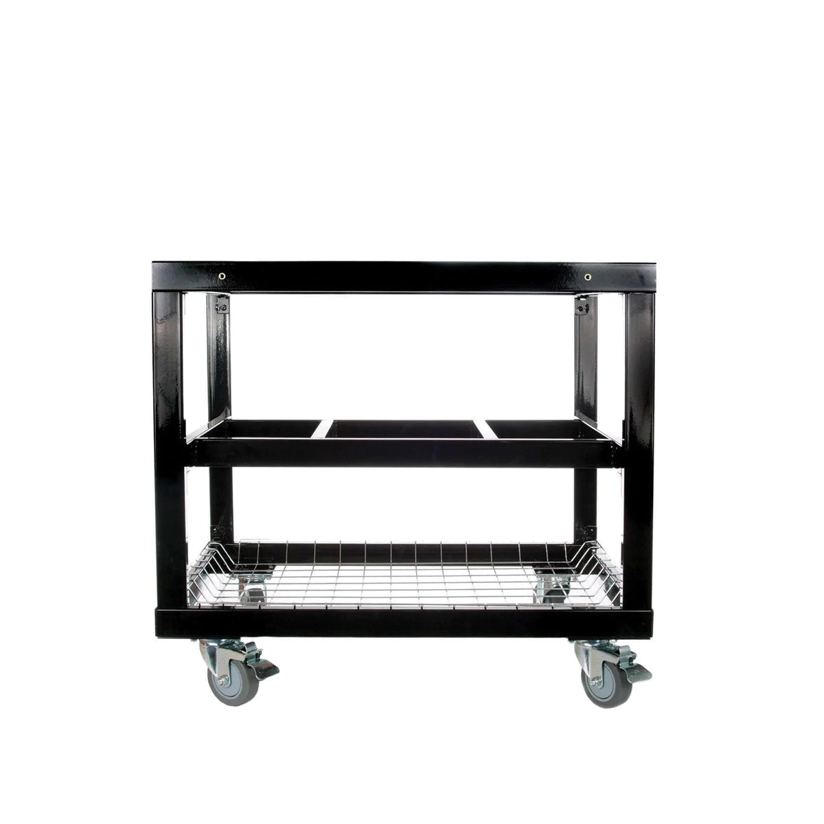 Primo cart base with lower storage basket and locking casters