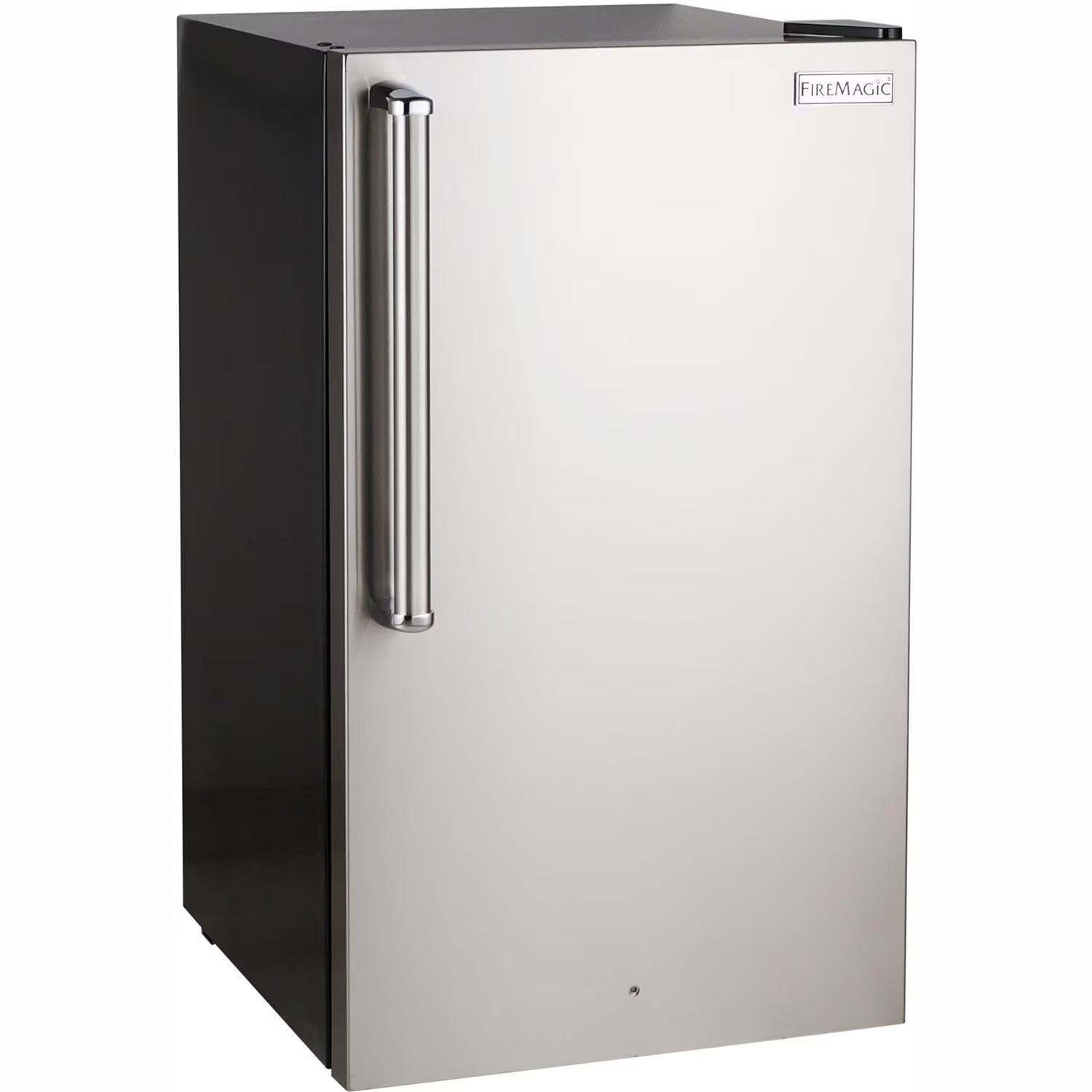 Fire Magic 20-Inch 4.0 Cu. Ft. Premium Right Hinge Compact Refrigerator - Stainless Steel Door Black Cabinet