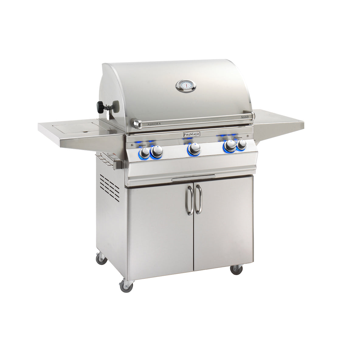Fire Magic Aurora A790i 36 in Free Standing Gas Grill Closed with Window