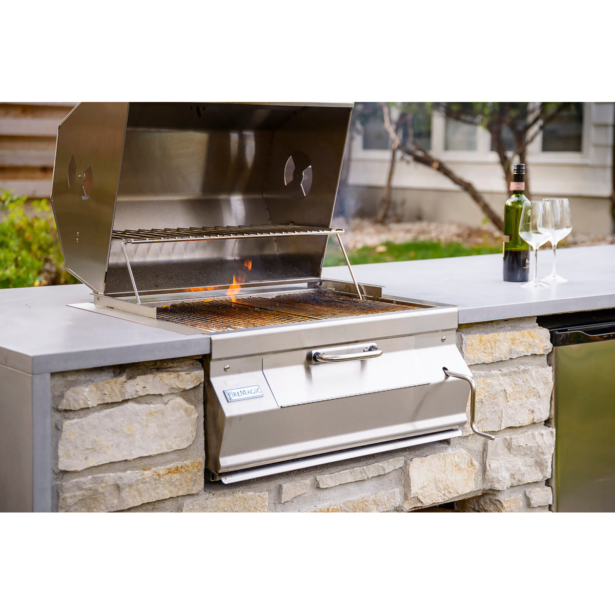 Fire Magic Built In Charcoal Grill Lifestyle