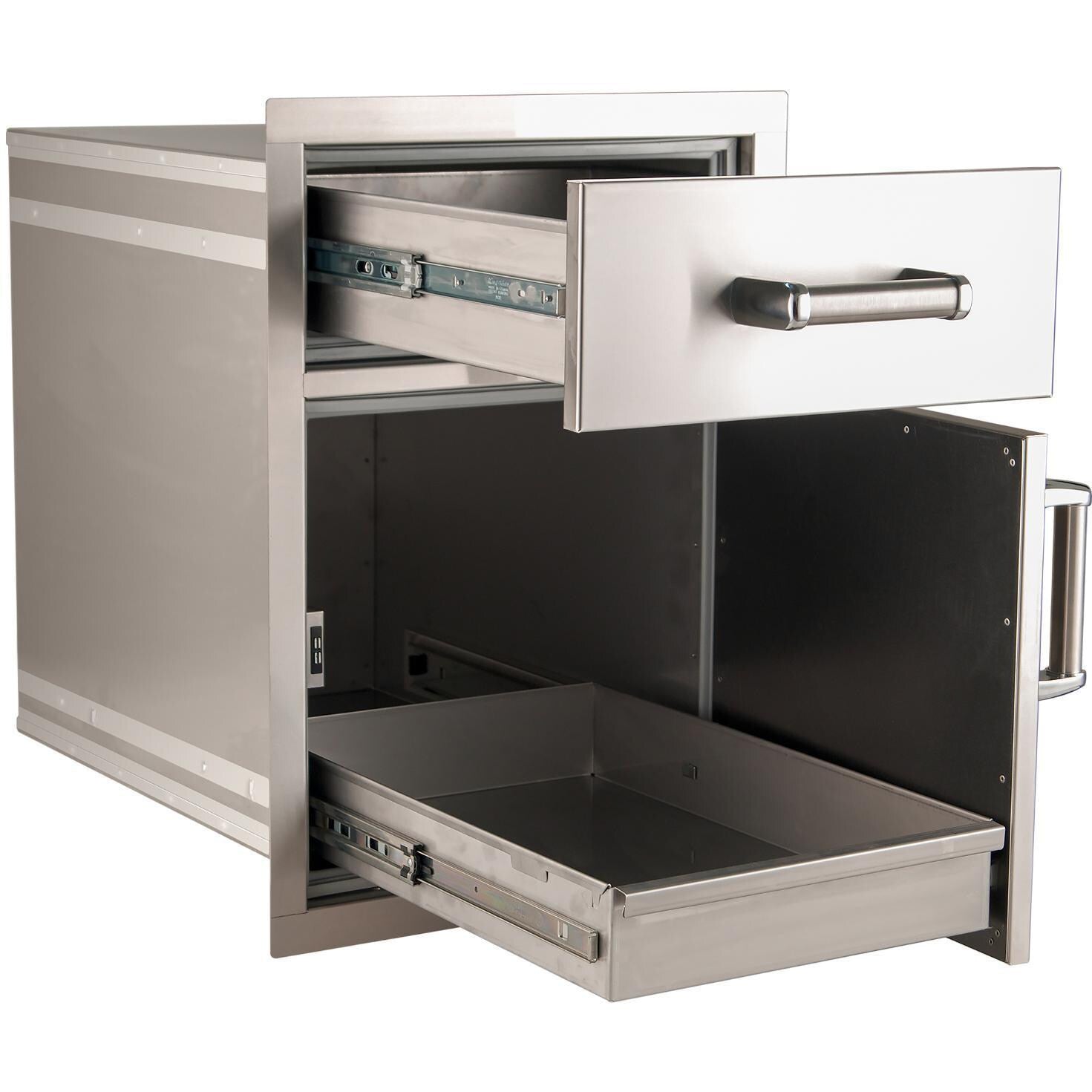 Fire Magic Premium Flush 17-Inch Pantry Access Drawer Combo2