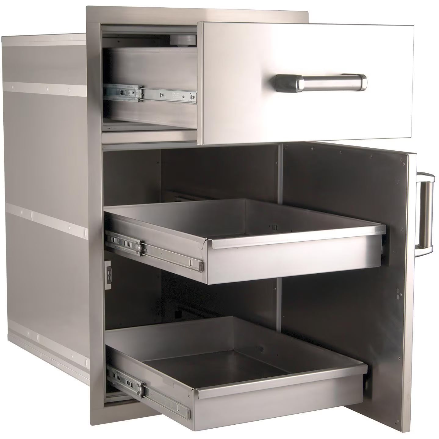 Fire Magic Premium Flush 20-Inch Pantry Access Drawer Combo2