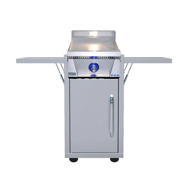 Le Griddle Pro Series 40 16" gas griddle on freestanding cart – front