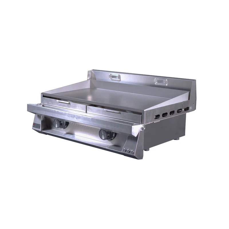 Le Griddle Pro Series 75 30" gas griddle (OML75P3) – side view with grease tray open