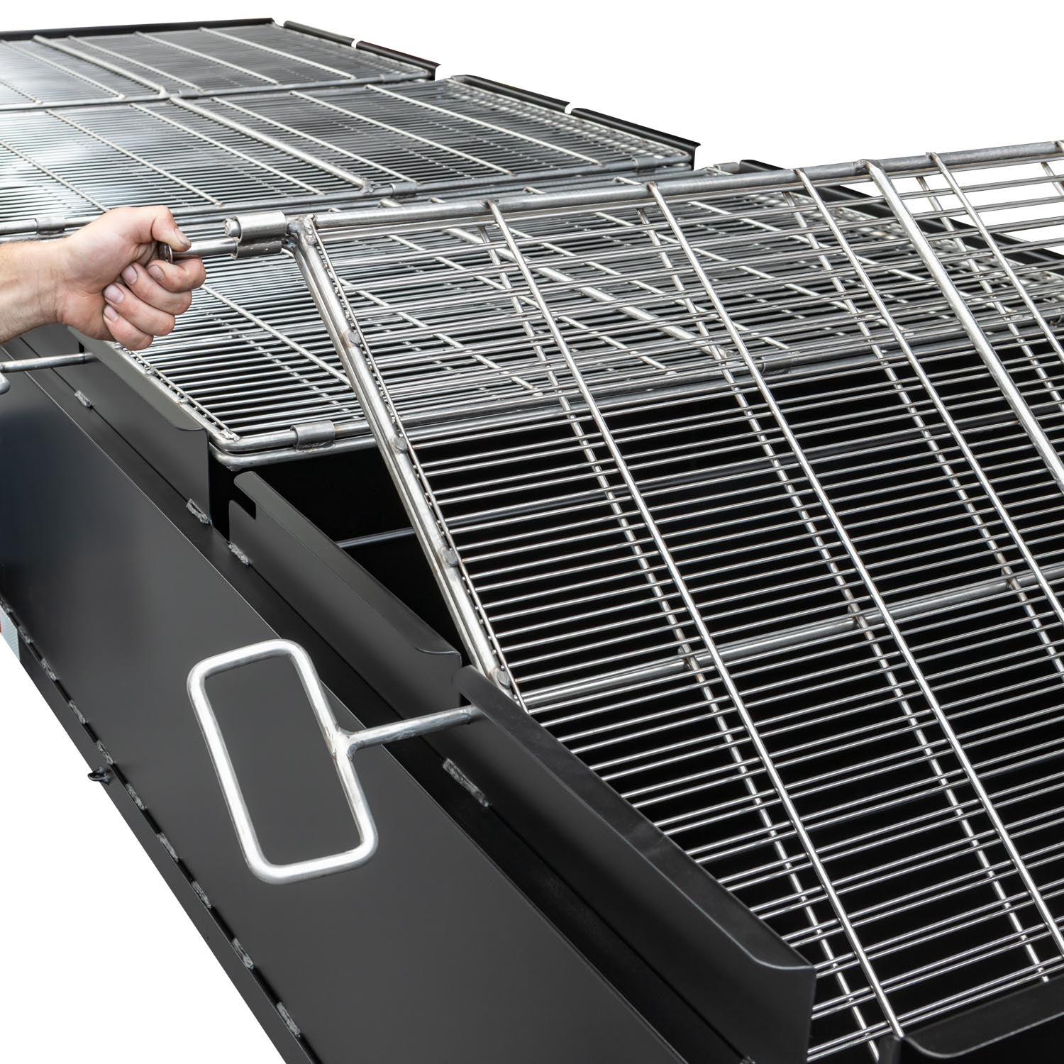 Meadow Creek BBQ144 Chicken Cooker Trailer Pivoting Grate