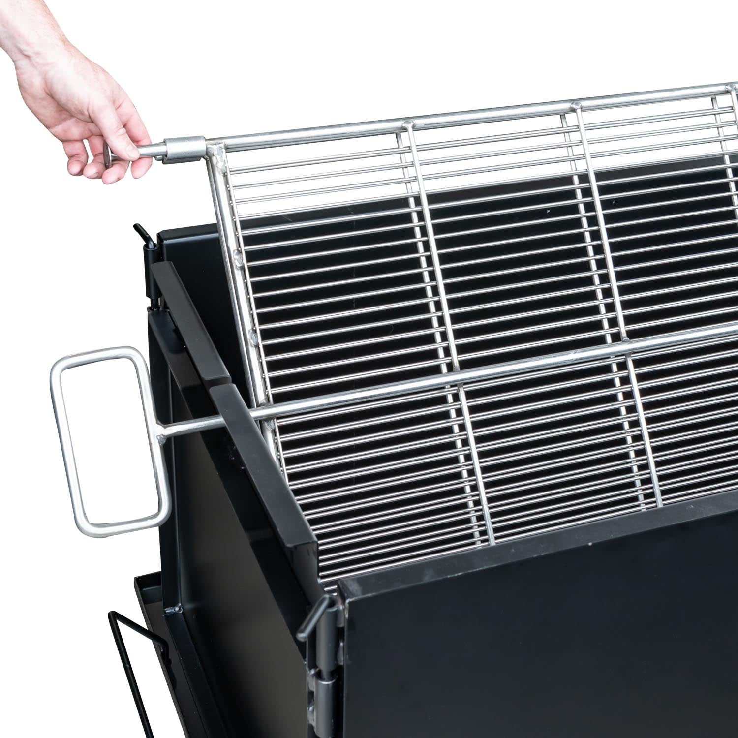 Meadow Creek BBQ42C Collapsible Charcoal Grill Chicken Cooker with Rot
