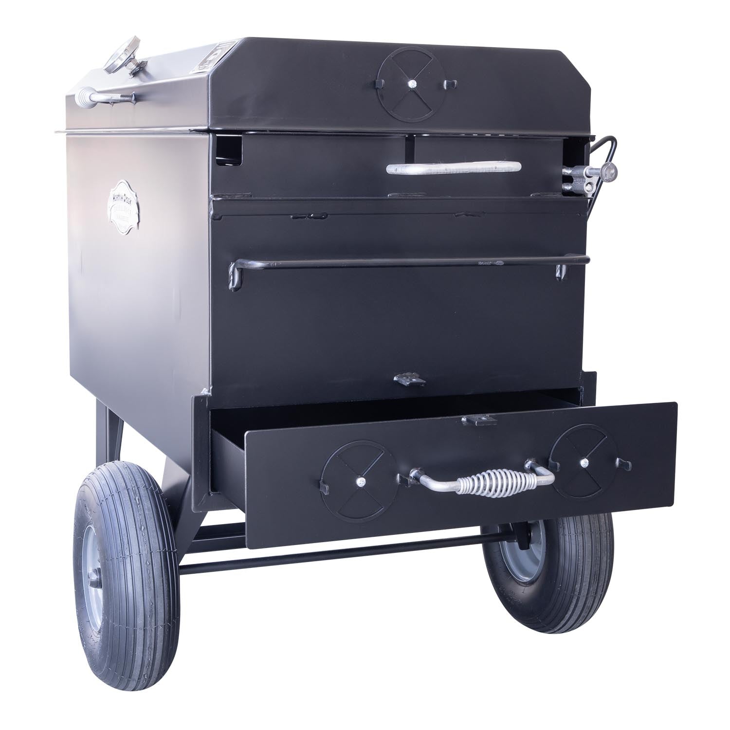Meadow Creek BBQ42 Chicken Cooker Charcoal Pullout 2