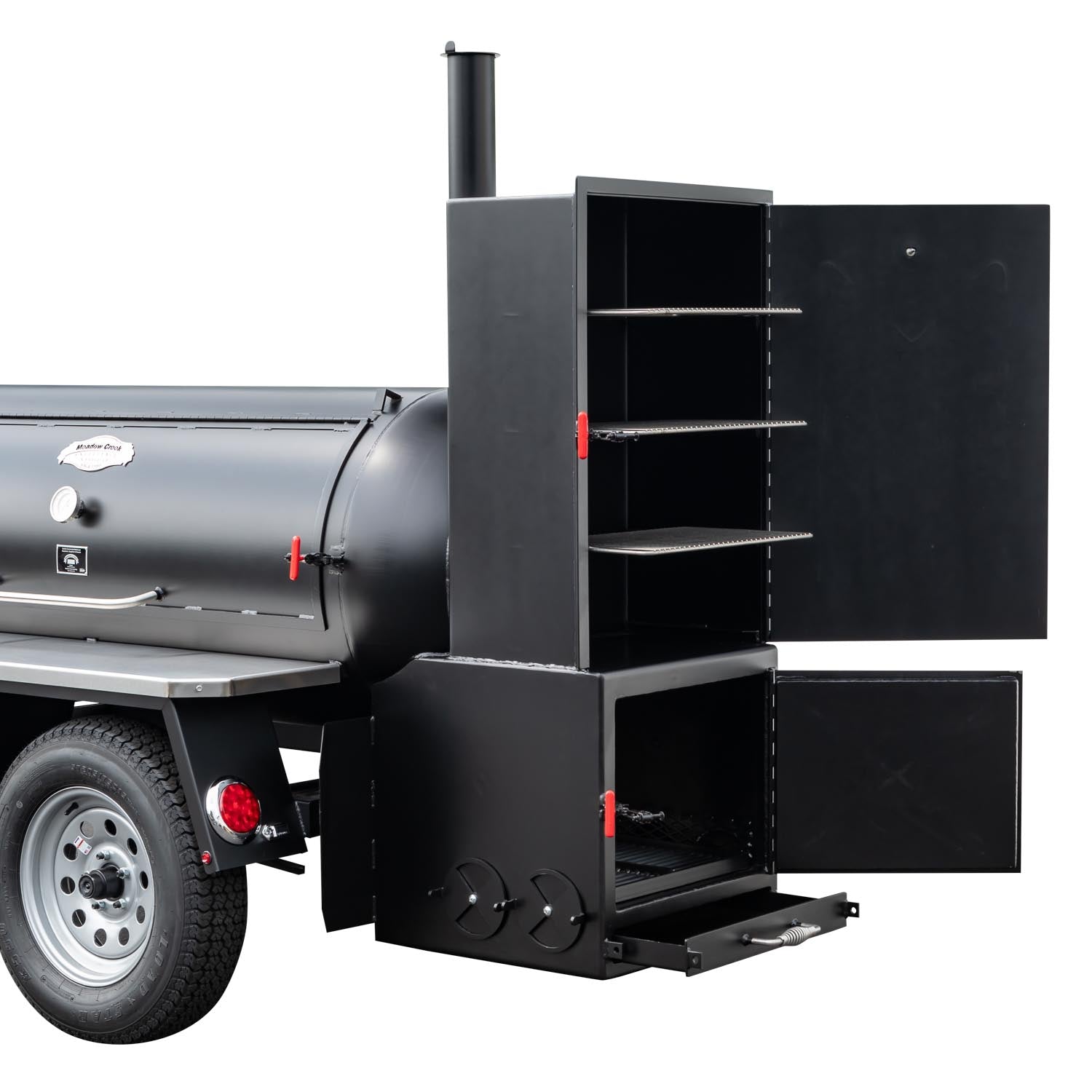 Meadow Creek TS250 Stainless Shelves Firebox