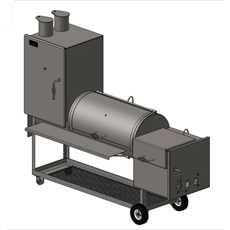 Old Country BBQ Pits All American Angus Offset Smoker with Vertical Cooking Chamber - Specifications 4