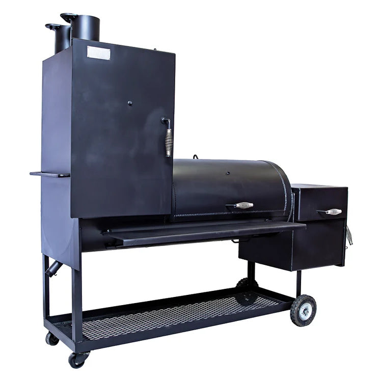 Old Country BBQ Pits All American Angus Offset Smoker with Vertical Cooking Chamber
