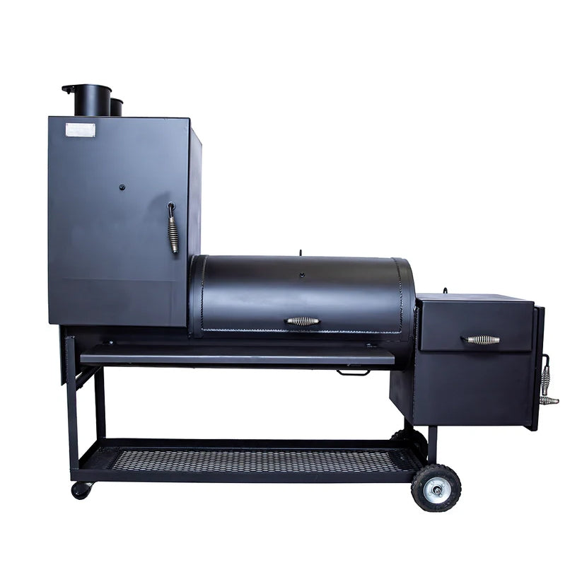 Old Country BBQ Pits All American Angus Offset Smoker with Vertical Cooking Chamber - 2