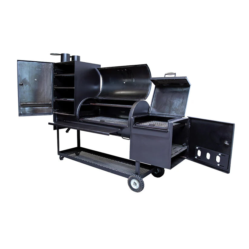 Old Country BBQ Pits All American Angus Offset Smoker with Vertical Cooking Chamber - 3