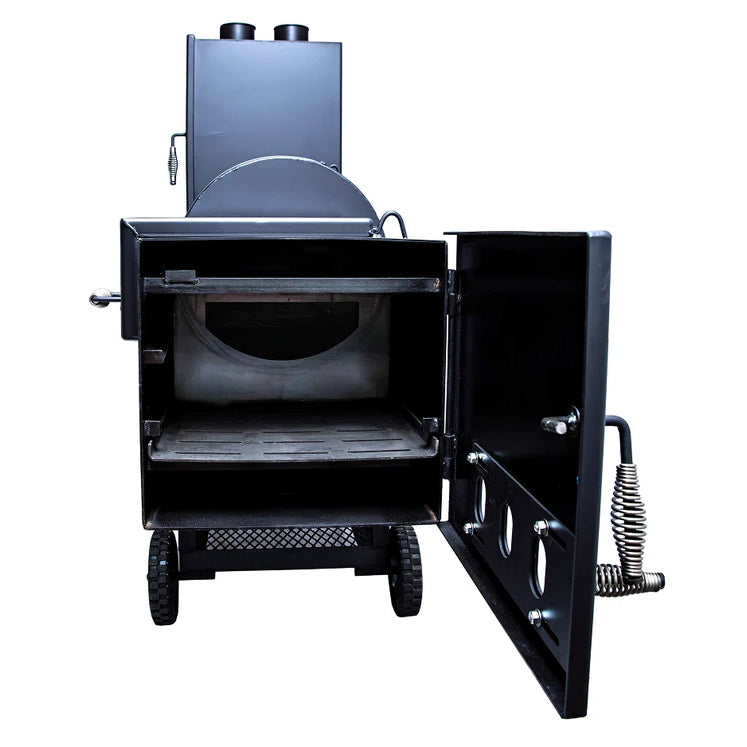 Old Country BBQ Pits All American Angus Offset Smoker with Vertical Cooking Chamber - 4