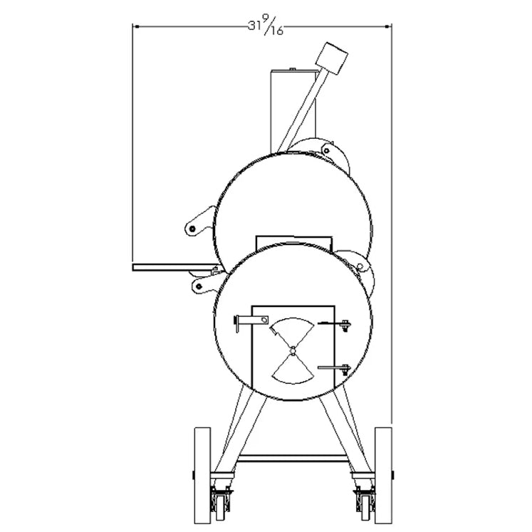 Old Country BBQ Pits Brazos DLX Offset Charcoal Smoker - Specifications - 3