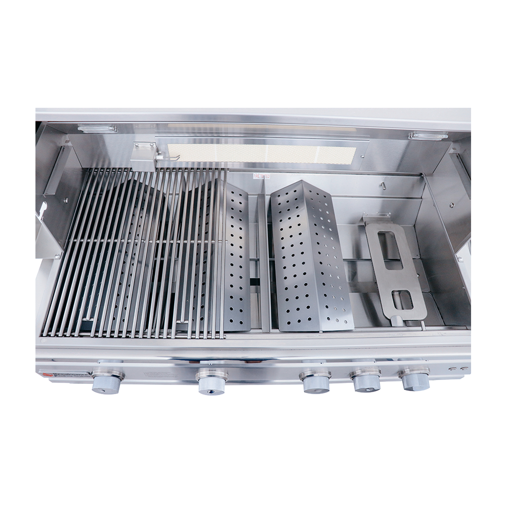 RCS Cutlass Pro 38 in Built In Gas Grill Front Over head open