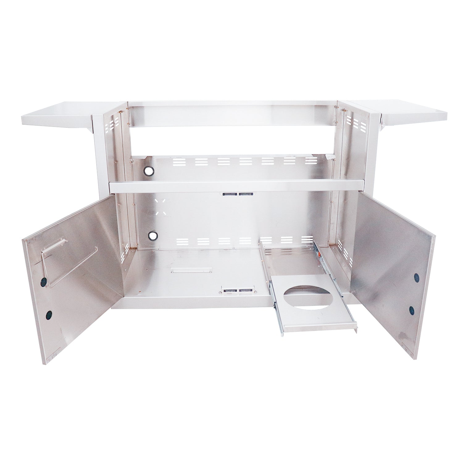 RCS Cutlass Pro 38 in Gas Grill Front Cart with both doors open