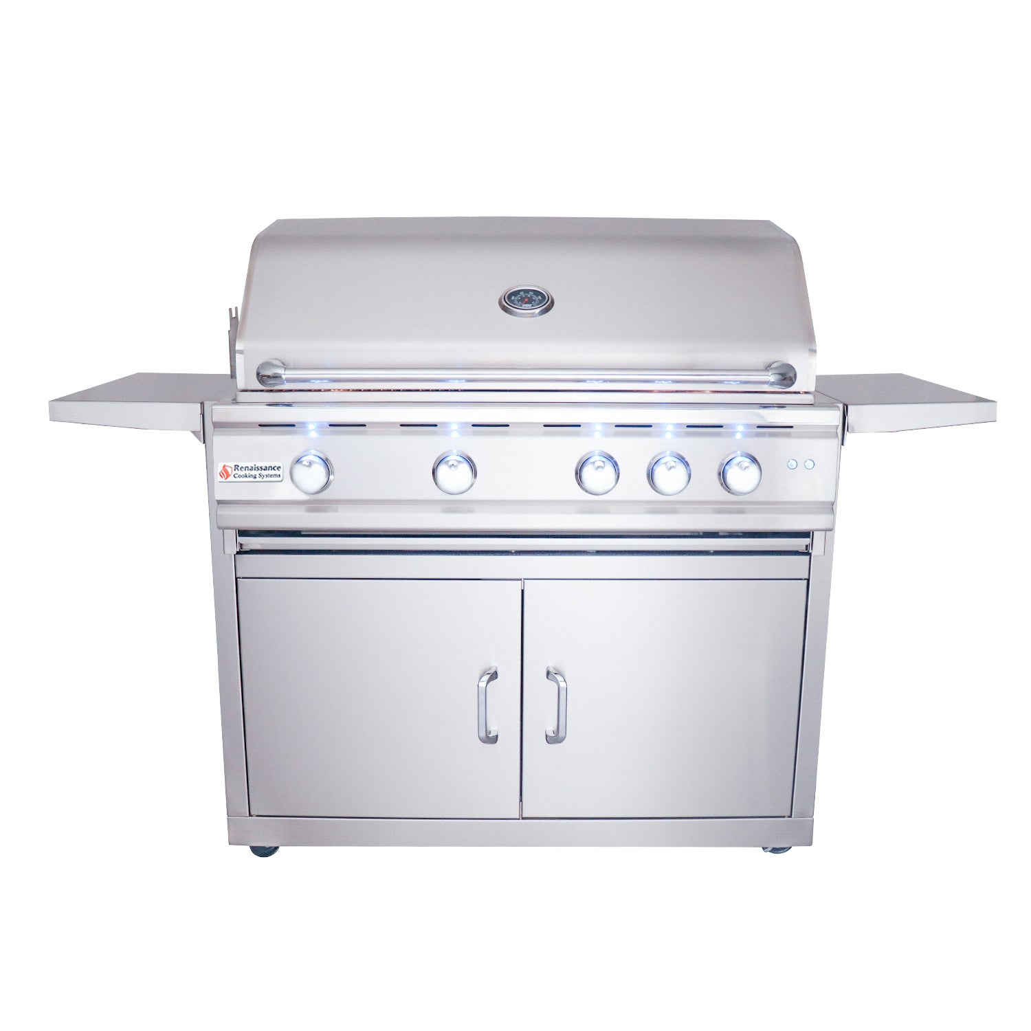 RCS Cutlass Pro 38 in Gas Grill Front Closed with Cart