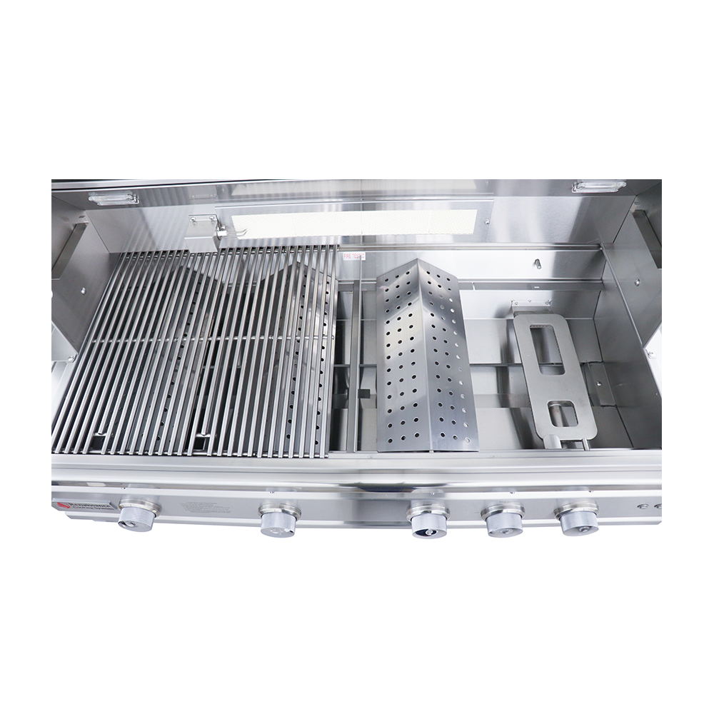 RCS Cutlass Pro 42 in Built In Gas Grill Front Over head inside grates