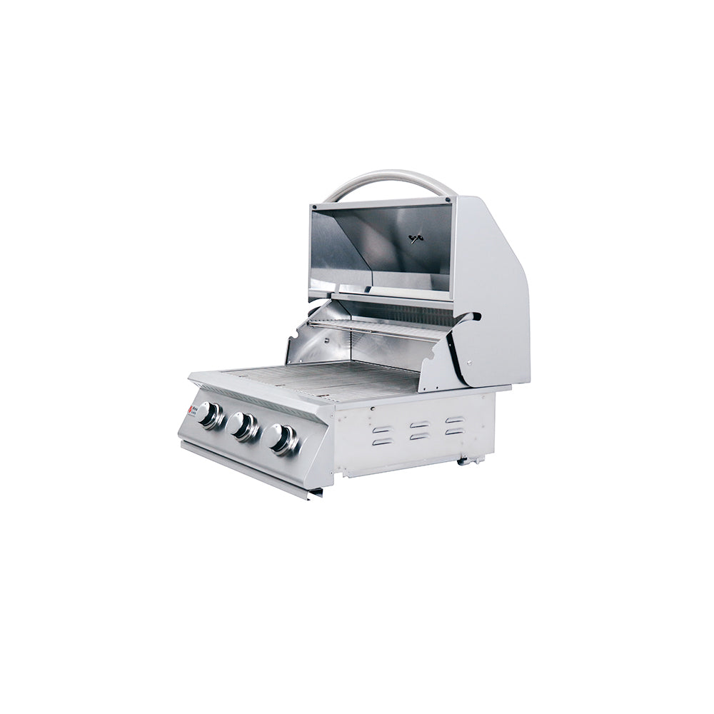 RCS Premier 26 in Built In Gas Grill Front Angle Open