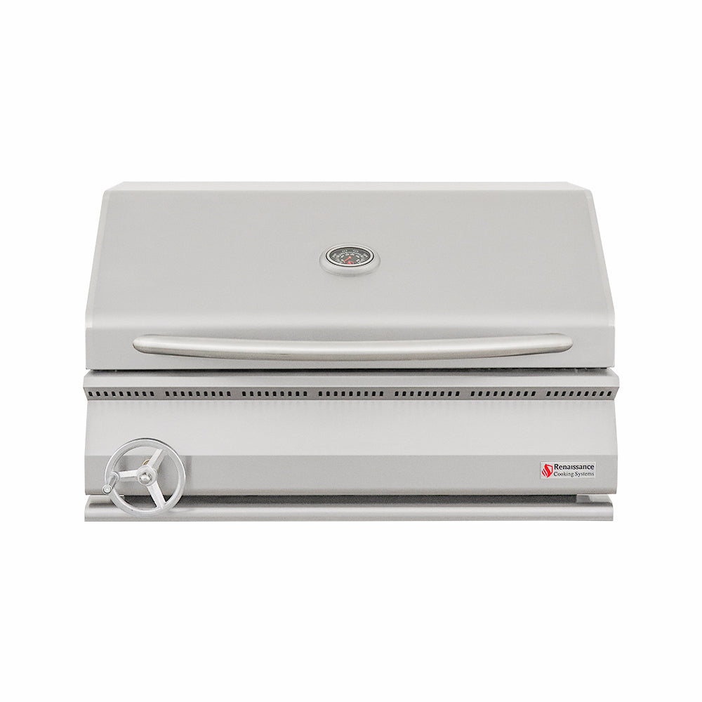 RCS Premier 32 in Built In Charcoal Grill Front Closed