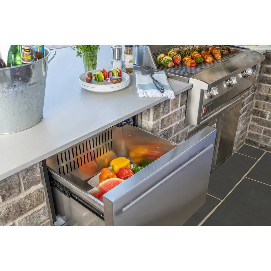 RCS Stainless Steel Two Drawer Refrigerator - 5.3 Cu. Ft 2