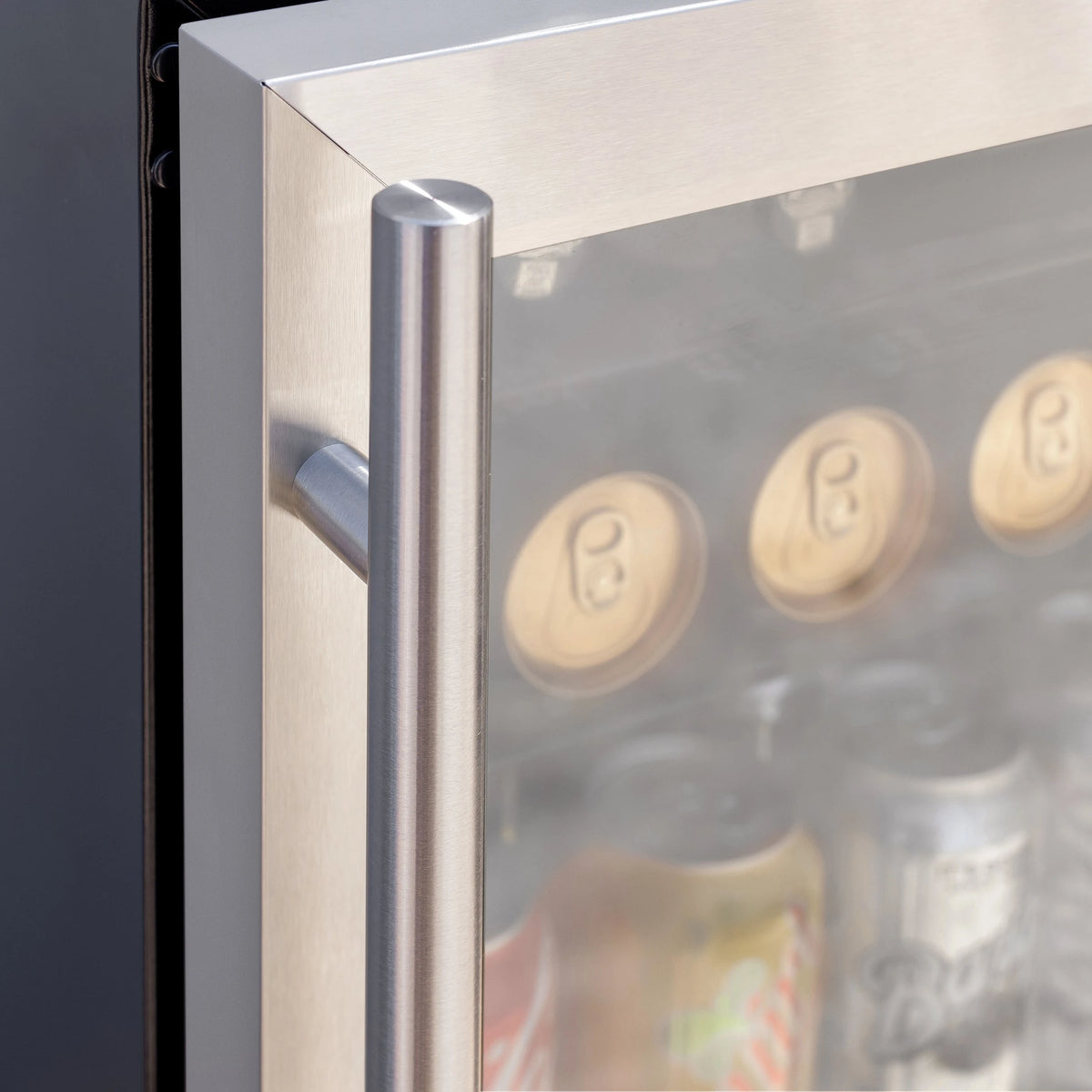 Summerset 24" Outdoor Refrigerator with Glass Door and Glass Shelves (5c), glass door and handle