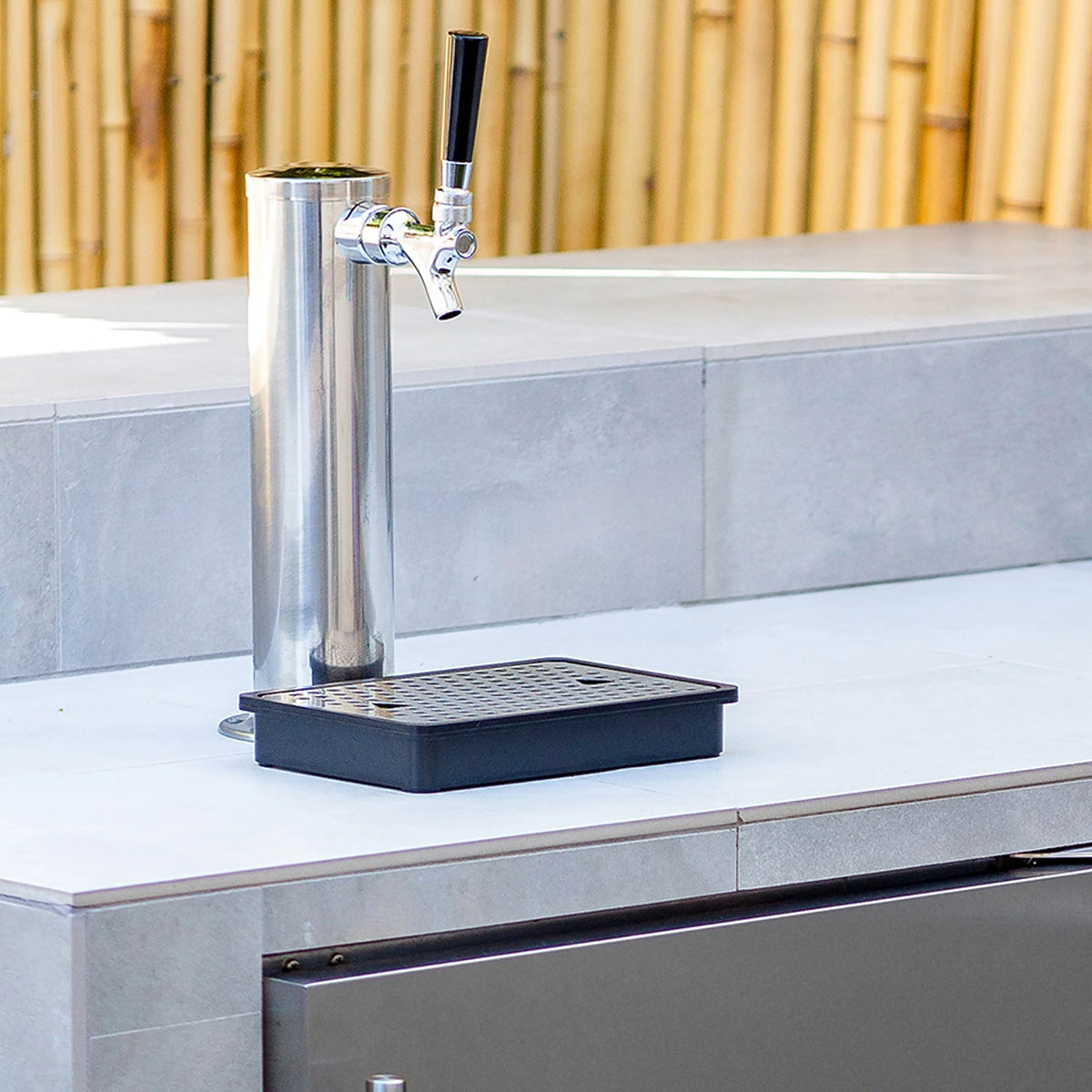 Summerset Single Keg Tap for Kegerator, single tap tower on an outdoor kitchen counter