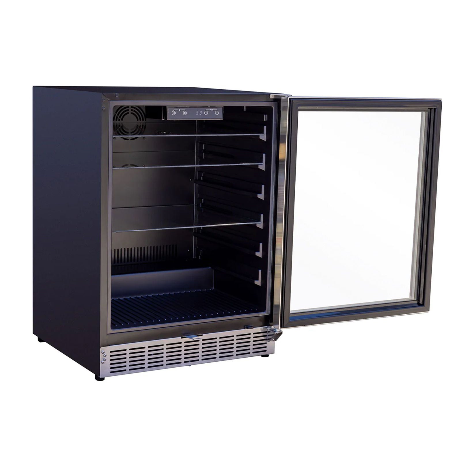 Summerset 24-Inch 5.1 Cu. Ft. Outdoor Glass Door and Glass Shelves Refrigerator3