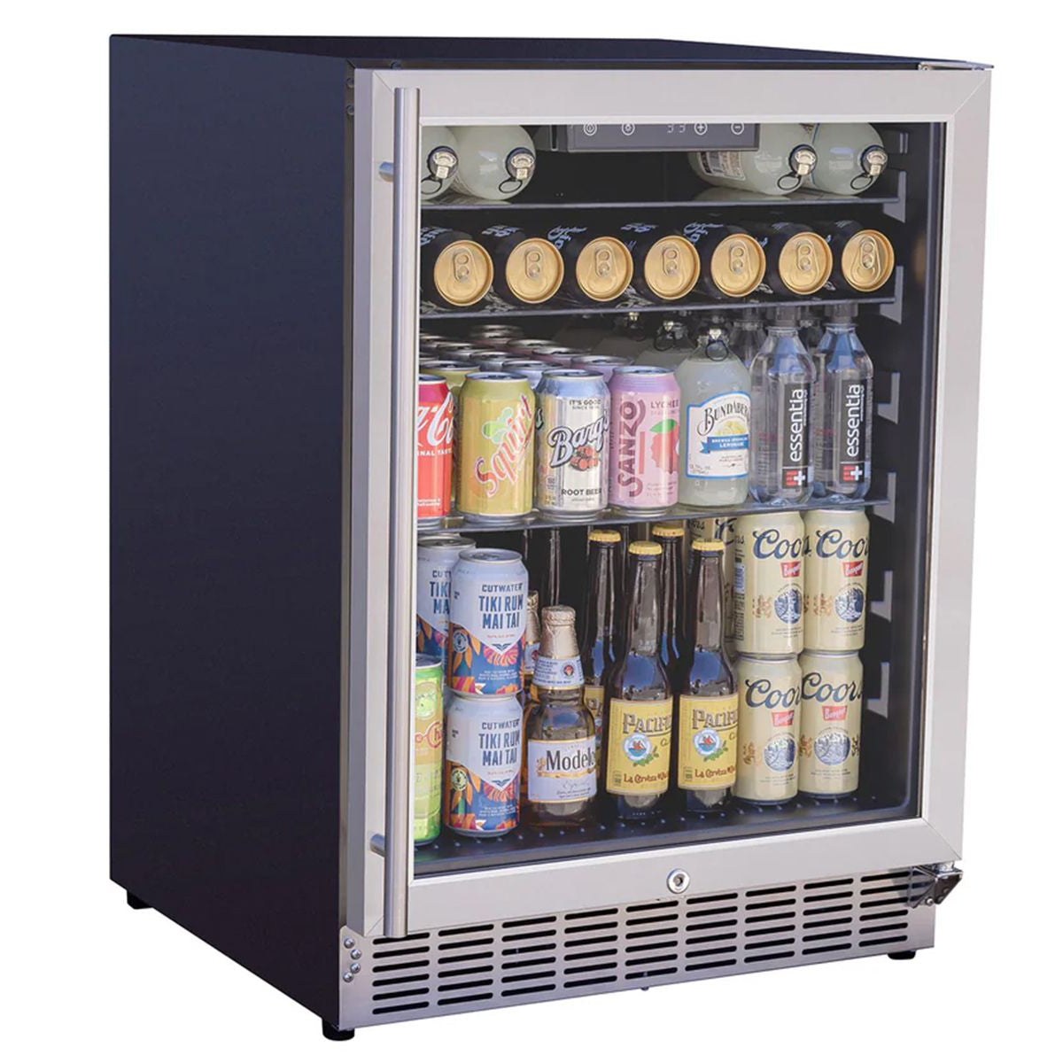 Summerset 24-Inch 5.1 Cu. Ft. Outdoor Glass Door and Glass Shelves Refrigerator5