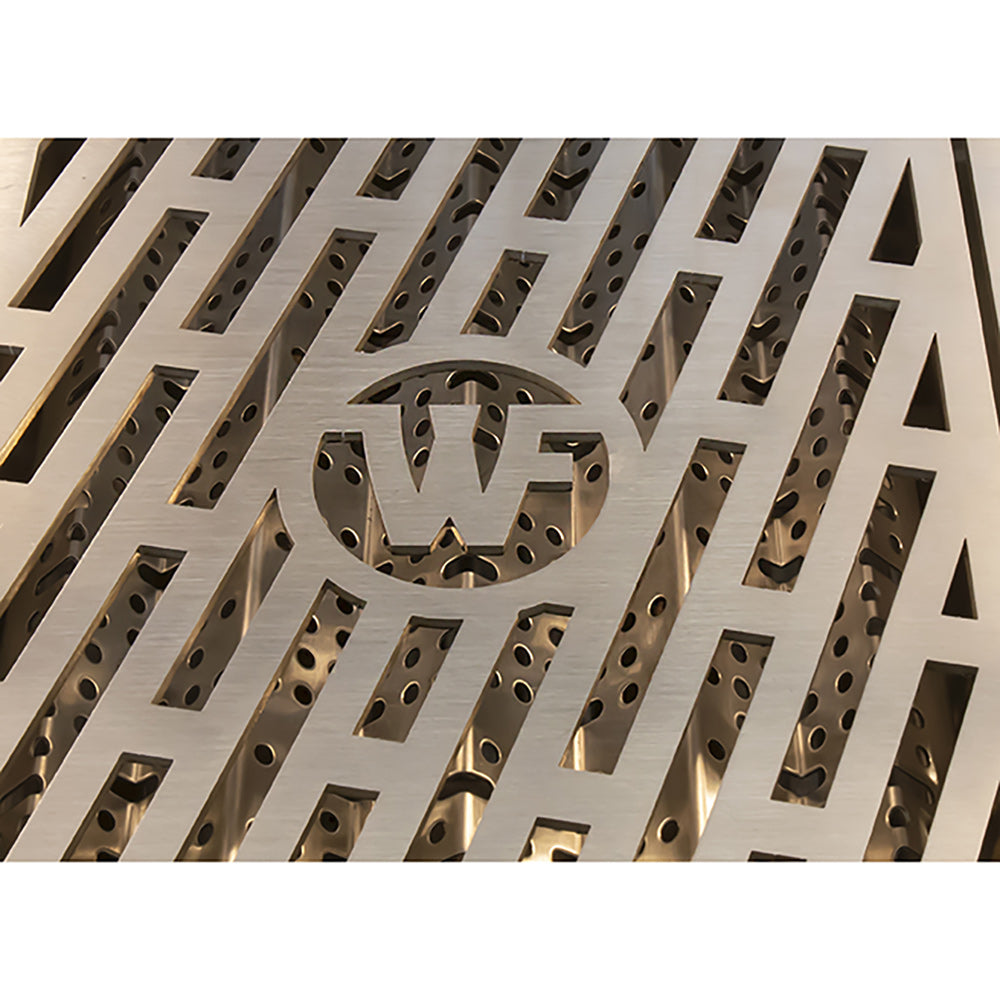 Wildfire Outdoor Living The Ranch Pro Grill Logo on grate