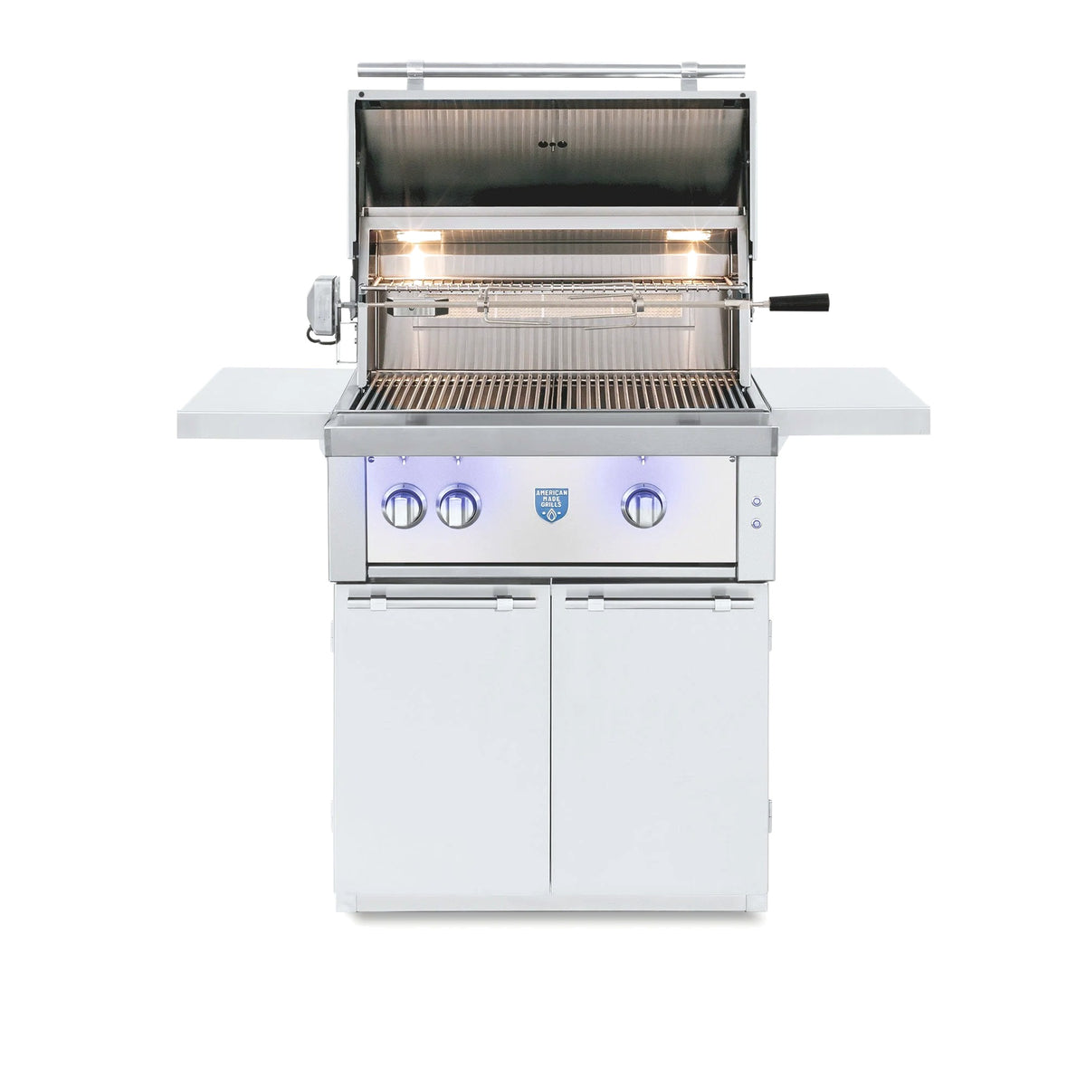 American Made Grills Estate Freedom 30" gas grill – on cart with hood open